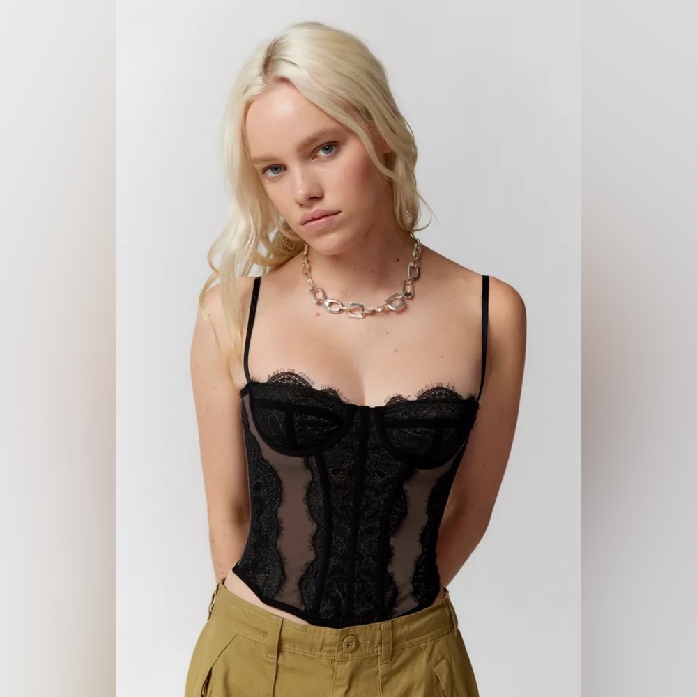 Urban outfitters out from under black corset top